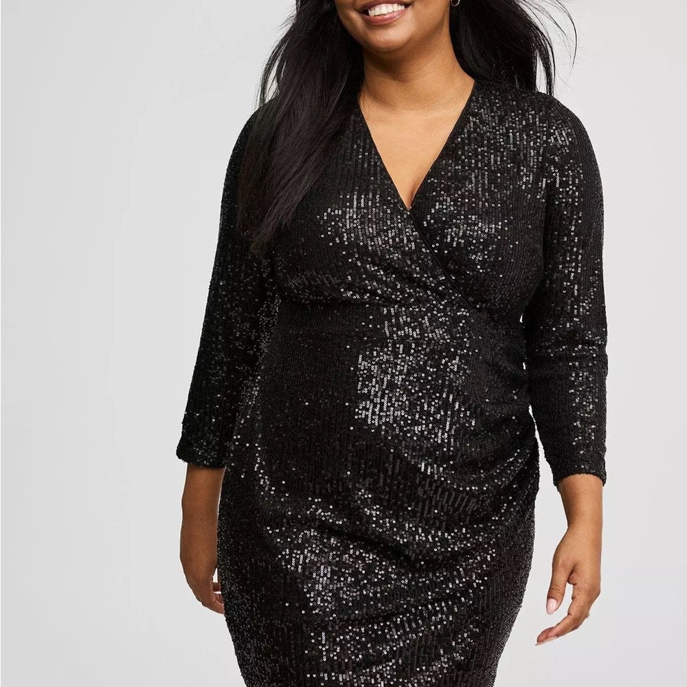 Torrid Black Sequin Dress 2